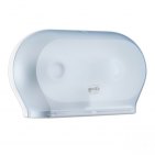 GRITE "GRITE NEW" TWIN MINI JUMBO toilet paper dispenser, WHITE