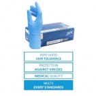 MP HYGIENE Nitrile gloves MEDICAL (size L) MP Hygiene without powder 100 pcs/bag, BLUE COLOR