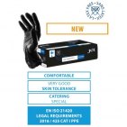 MP HYGIENE Vinyl gloves (S size [9]) MP Hygiene, BLACK without powder 100 pcs./packet